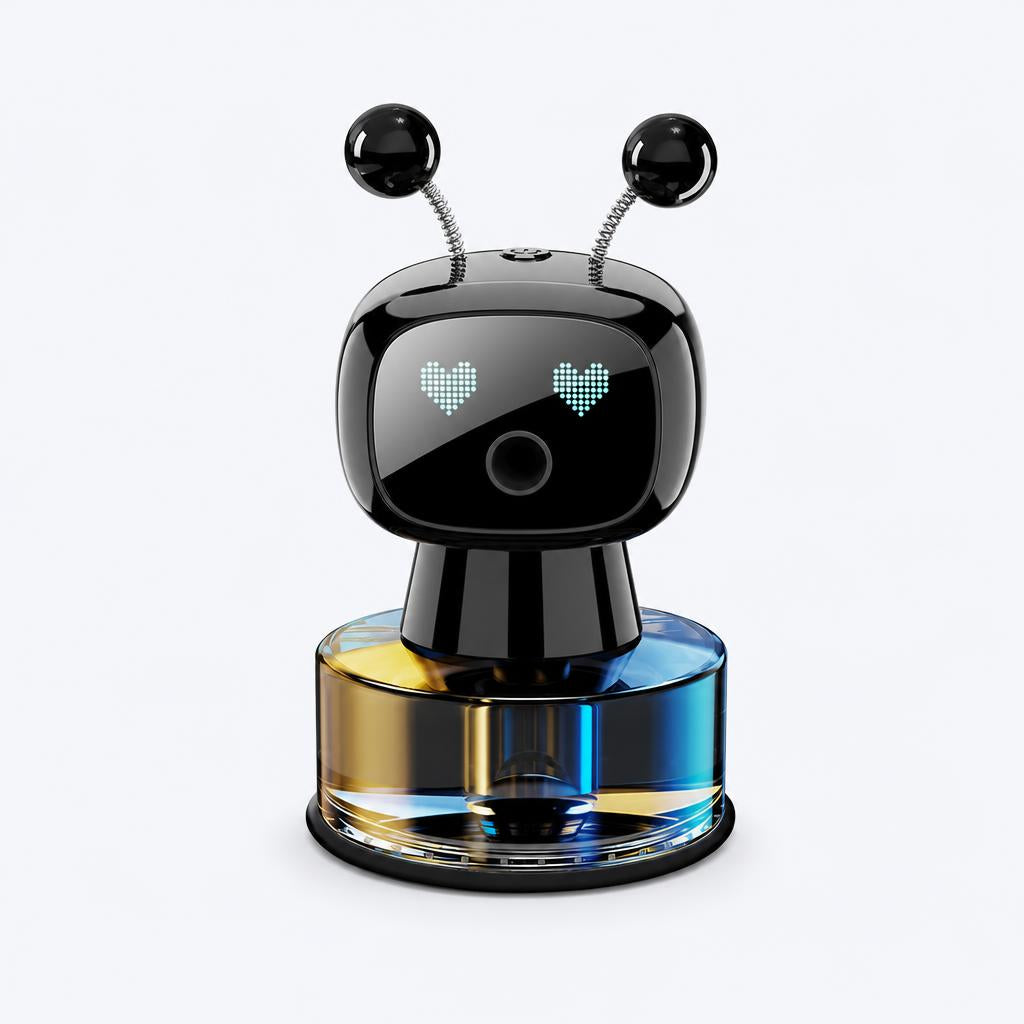 Robot ambientador negro de frente