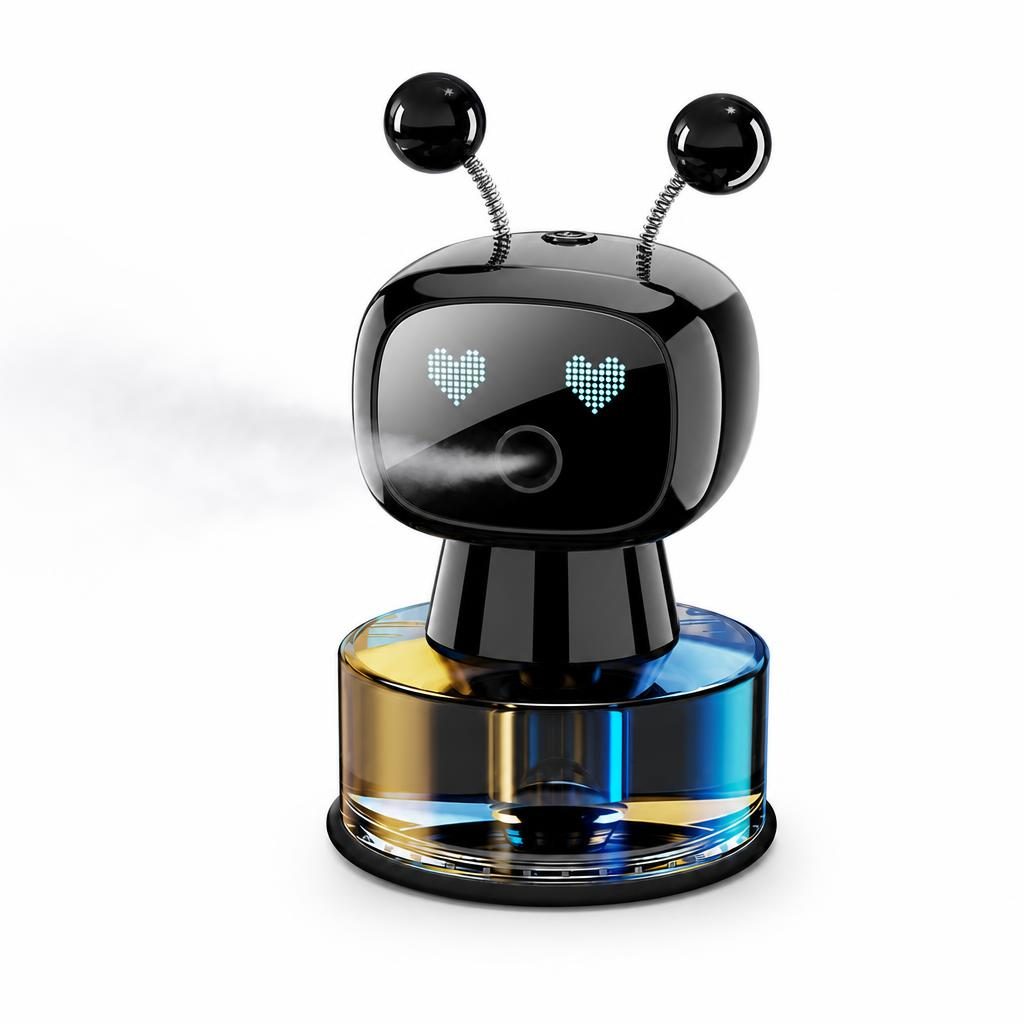 Robot ambientador con sus partes señaladas